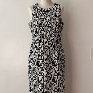 60s Silk Mod-Print Shift Dress